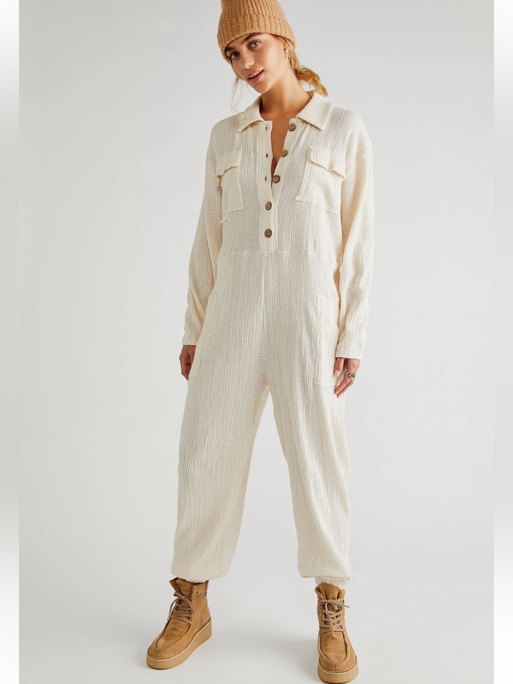 Free People Calico One Piece in Cream